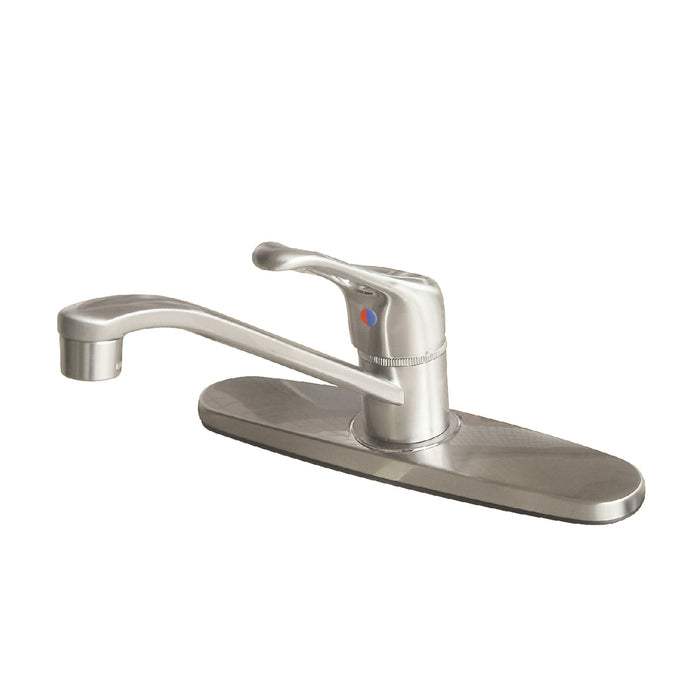 Kingston Tulare KB561SN - Wyndham One-Handle 3-Hole 8" Centerset Kitchen Faucet, Brushed Nickel