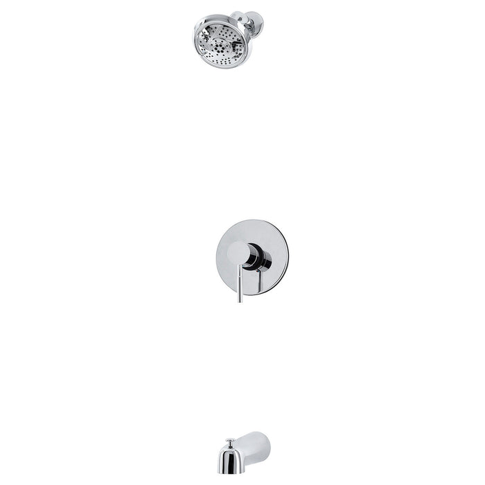 Kingston Concord KB5691DL Single-Handle Pressure Balanced Tub and Shower Faucet, Polished Chrome