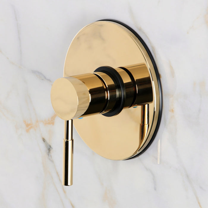 Kingston Concord KB5692DLTSO Pressure Balanced Shower Faucet, Trim Only, Polished Brass