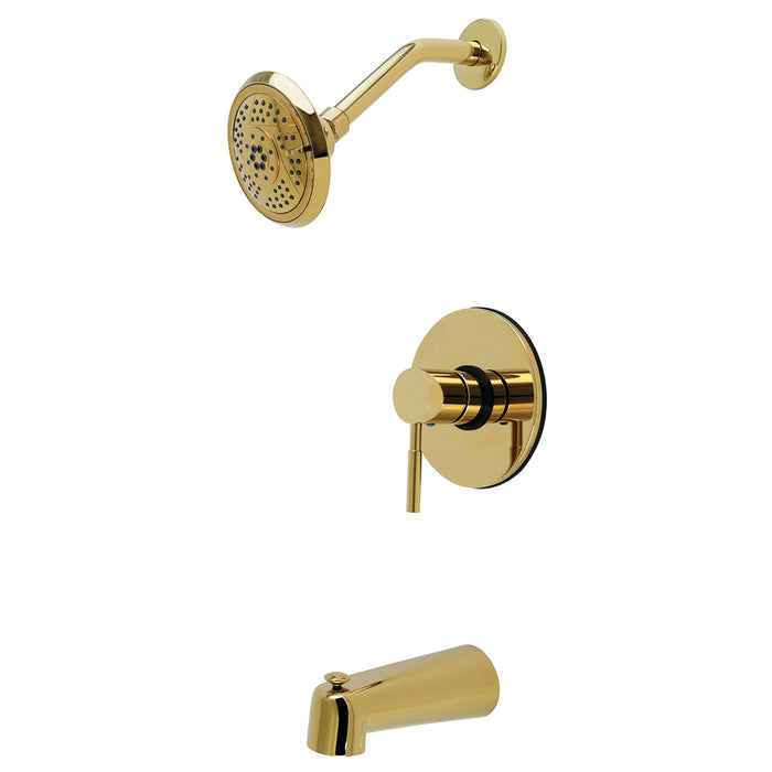 Kingston Concord KB5692DLT Single-Handle Pressure Balanced Tub and Shower Faucet, Polished Brass