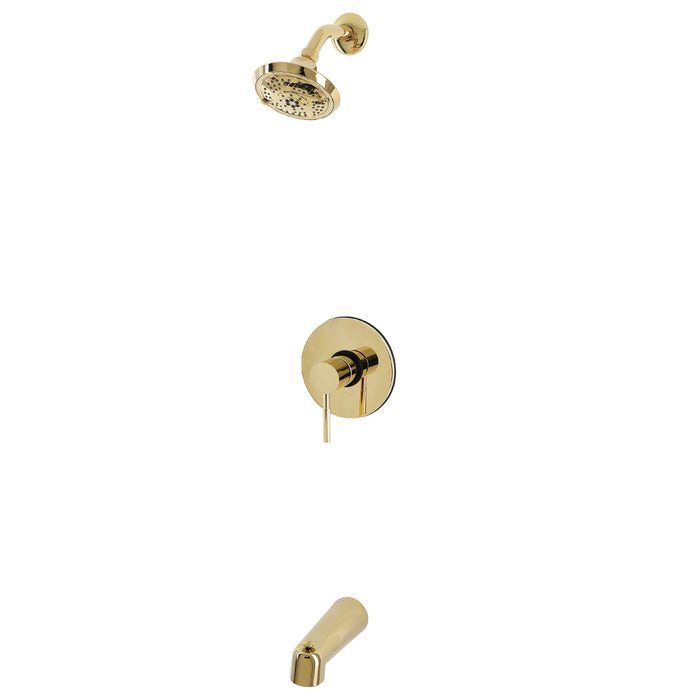 Kingston Concord KB5692DL Single-Handle Pressure Balanced Tub and Shower Faucet, Polished Brass