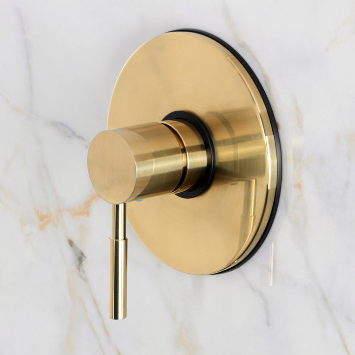 Kingston Concord KB5697DLTSO Pressure Balanced Shower Faucet, Trim Only, Brushed Brass