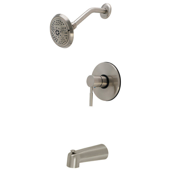 Kingston Concord KB5698DLT Single-Handle Pressure Balanced Tub and Shower Faucet, Brushed Nickel