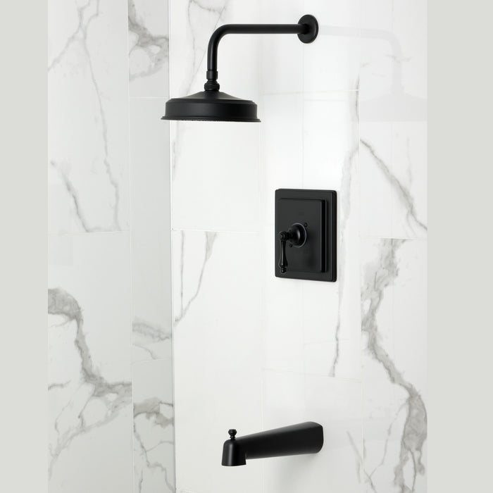 Kingston Tulare KB5890AL - Revival Single-Handle Pressure Balanced Tub and Shower Faucet, Matte Black