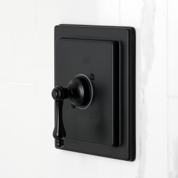 Kingston Tulare KB5890AL - Revival Single-Handle Pressure Balanced Tub and Shower Faucet, Matte Black