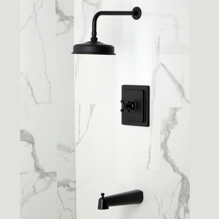 Kingston Tulare KB5890AX - Revival Single-Handle Pressure Balanced Tub and Shower Faucet, Matte Black