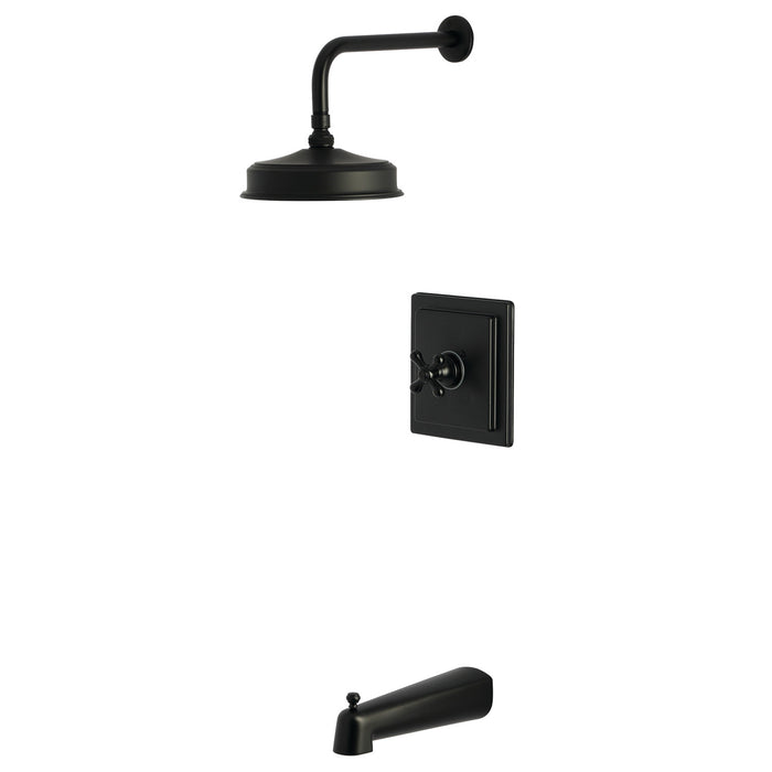 Kingston Tulare KB5890AX - Revival Single-Handle Pressure Balanced Tub and Shower Faucet, Matte Black