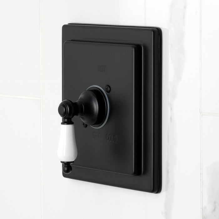 Kingston Tulare KB5890PL - Demure Single-Handle Pressure Balanced Tub and Shower Faucet, Matte Black