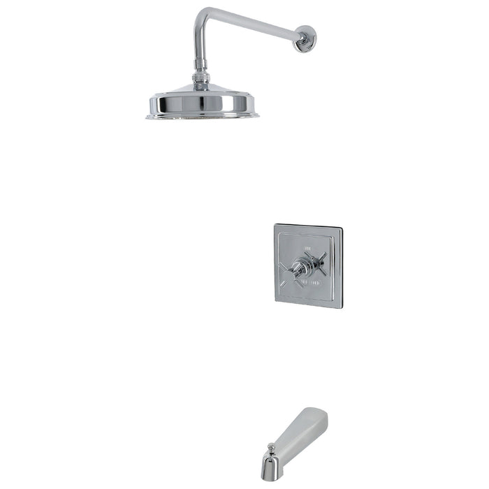 Kingston Concord KB5891DX Single-Handle Pressure Balanced Tub and Shower Faucet, Polished Chrome