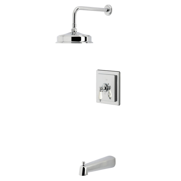 Kingston Tulare KB5891PL - Demure Single-Handle Pressure Balanced Tub and Shower Faucet, Polished Chrome