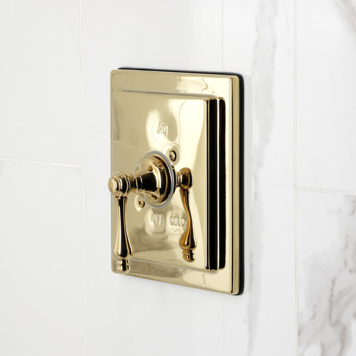 Kingston Tulare KB5892AL - Revival Single-Handle Pressure Balanced Tub and Shower Faucet, Polished Brass