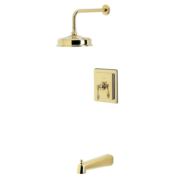 Kingston Tulare KB5892AL - Revival Single-Handle Pressure Balanced Tub and Shower Faucet, Polished Brass