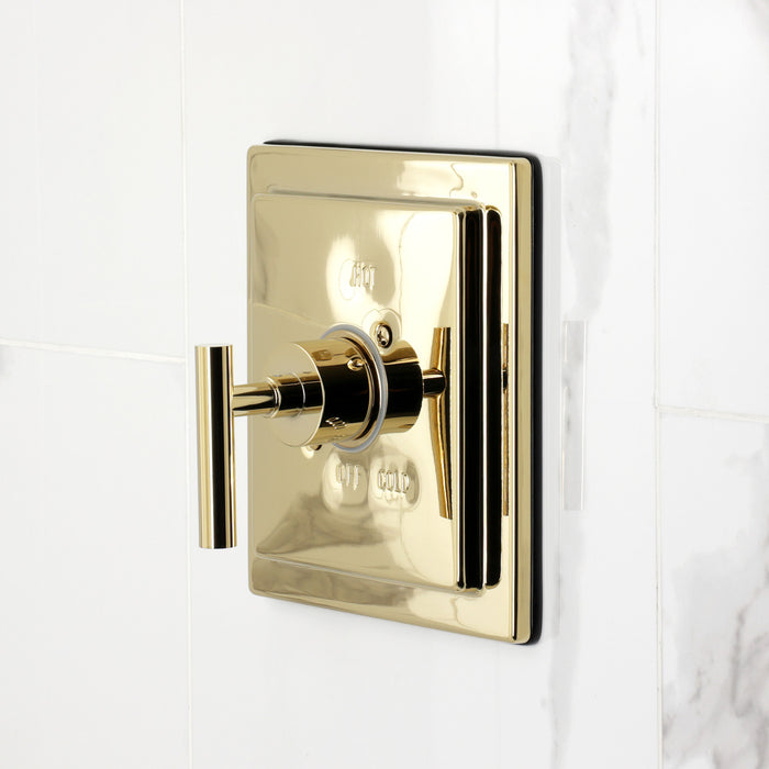 Kingston Sona KB5892CML - Manhattan Single-Handle Pressure Balanced Tub and Shower Faucet, Polished Brass