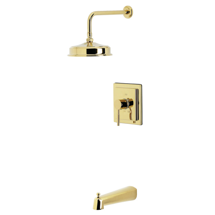 Kingston Sona KB5892DL - Concord Single-Handle Pressure Balanced Tub and Shower Faucet, Polished Brass