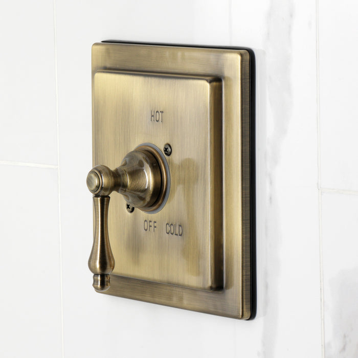 Kingston Tulare KB5893AL - Revival Single-Handle Pressure Balanced Tub and Shower Faucet, Antique Brass