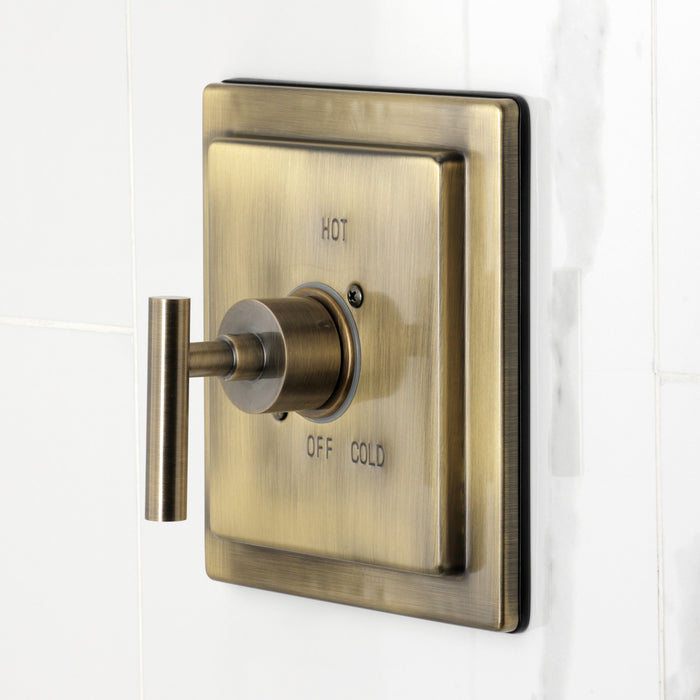 Kingston Sona KB5893CML - Manhattan Single-Handle Pressure Balanced Tub and Shower Faucet, Antique Brass