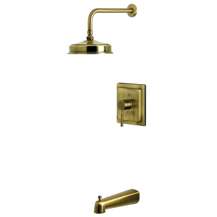 Kingston Sona KB5893DL - Concord Single-Handle Pressure Balanced Tub and Shower Faucet, Antique Brass