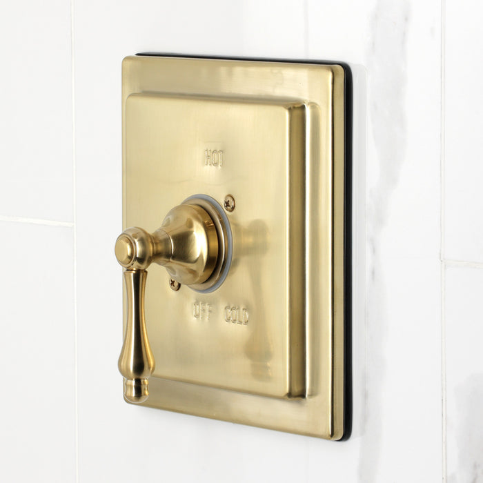 Kingston Tulare KB5897AL - Revival Single-Handle Pressure Balanced Tub and Shower Faucet, Brushed Brass