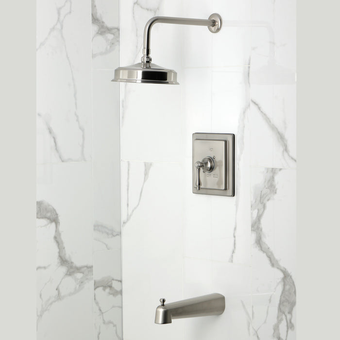 Kingston Tulare KB5898AL - Revival Single-Handle Pressure Balanced Tub and Shower Faucet, Brushed Nickel