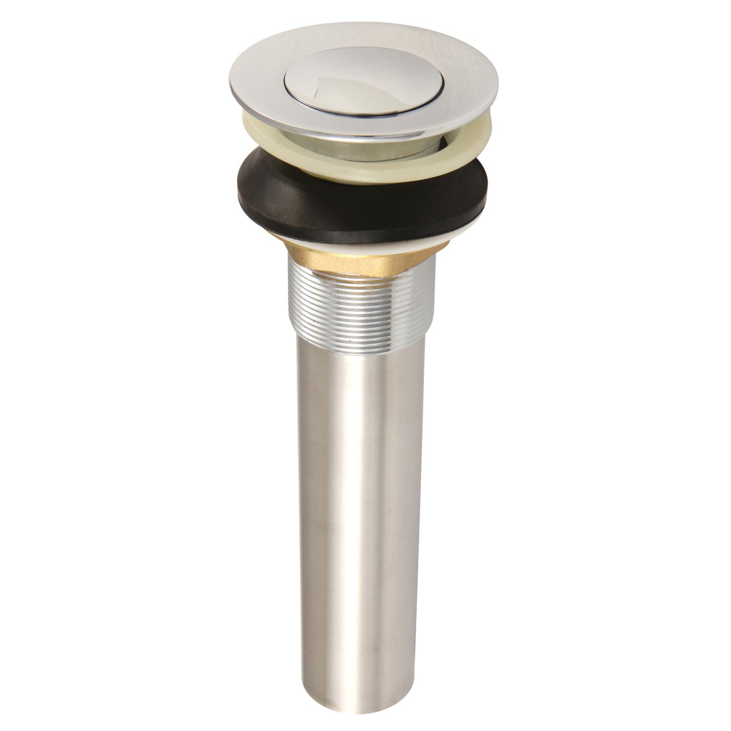 700Brass Flip-Up Drain Stylish Swivel Style Stopper, Solid Brass, Polished Chrome