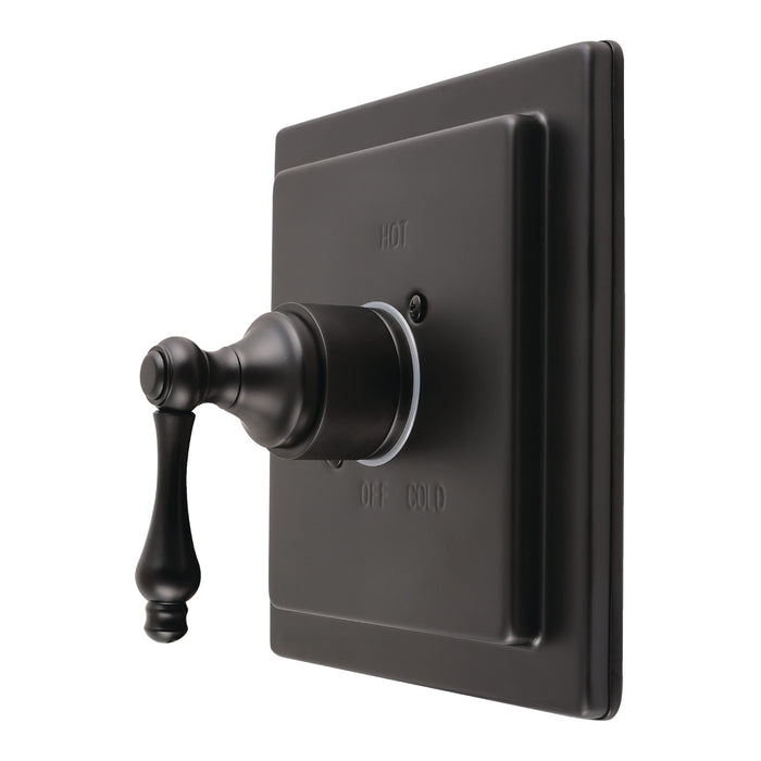 Kingston Revival KB6140ALE Single-Handle Pressure Balanced Shower Valve Trim Kit, Matte Black