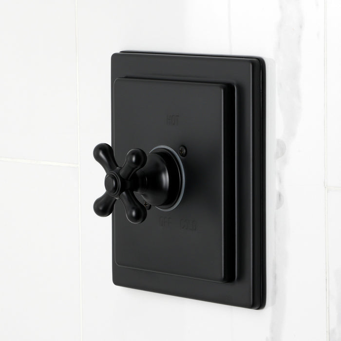 Kingston Tulare KB6140AX - Revival Single-Handle Pressure Balanced Tub and Shower Faucet, Matte Black