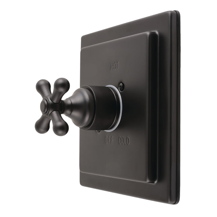Kingston Revival KB6140AXE Single-Handle Pressure Balanced Shower Valve and Trim Set, Matte Black (Valve Included)