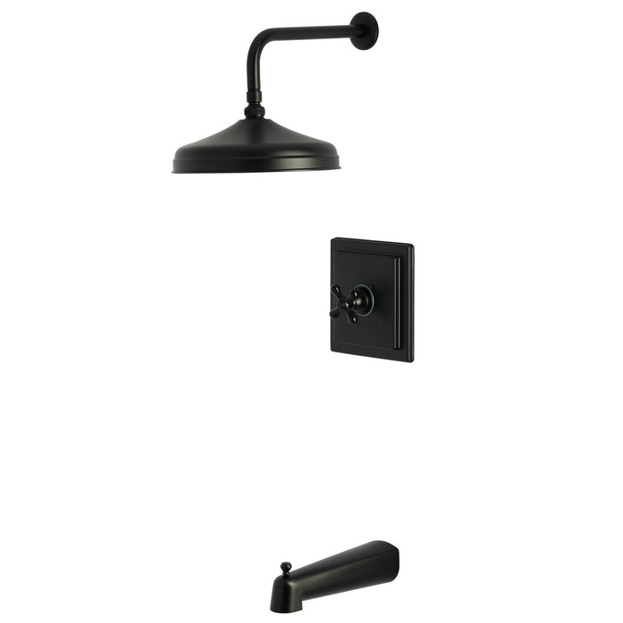 Kingston Tulare KB6140AX - Revival Single-Handle Pressure Balanced Tub and Shower Faucet, Matte Black