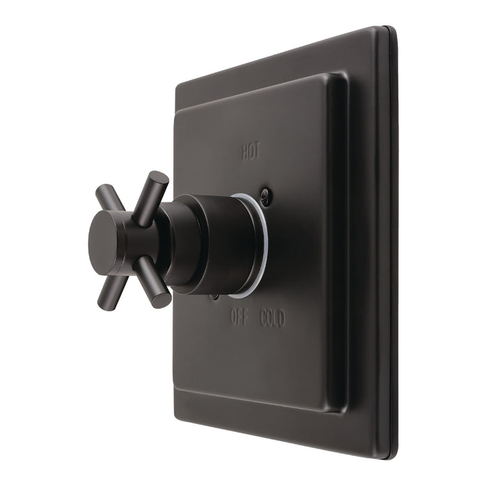 Kingston Concord KB6140DXE Single-Handle Pressure Balanced Shower Valve and Trim Set, Matte Black (Valve Included)