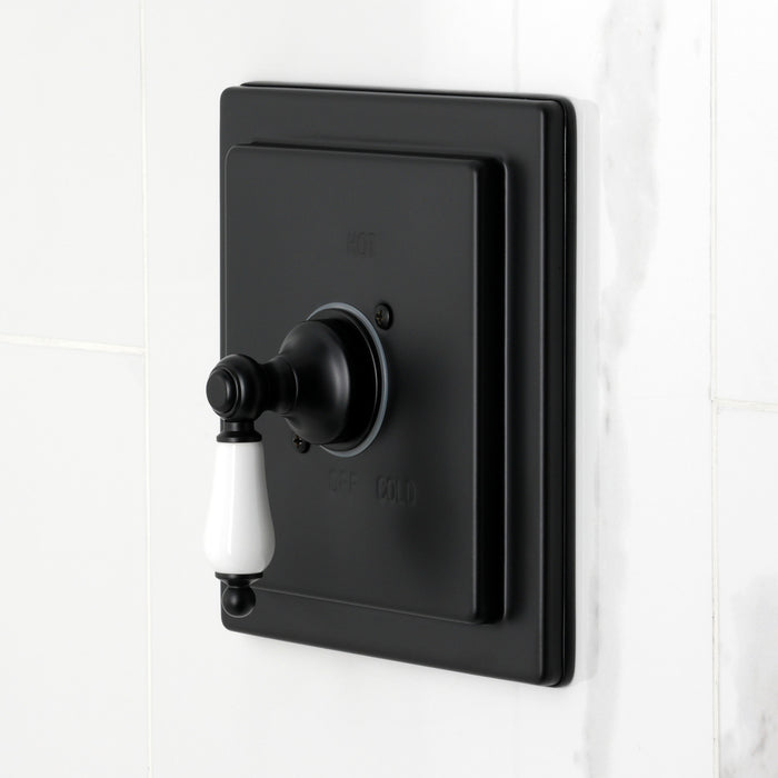 Kingston Tulare KB6140PL - Demure Single-Handle Pressure Balanced Tub and Shower Faucet, Matte Black