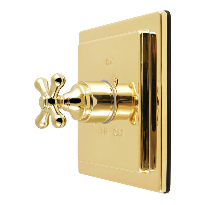 Kingston Revival KB6142AXE Single-Handle Pressure Balanced Shower Valve and Trim Set, Polished Brass (Valve Included)