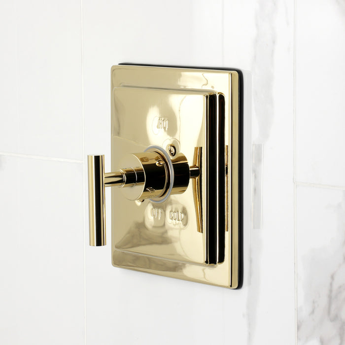 Kingston Sona KB6142CML - Manhattan Single-Handle Pressure Balanced Tub and Shower Faucet, Polished Brass