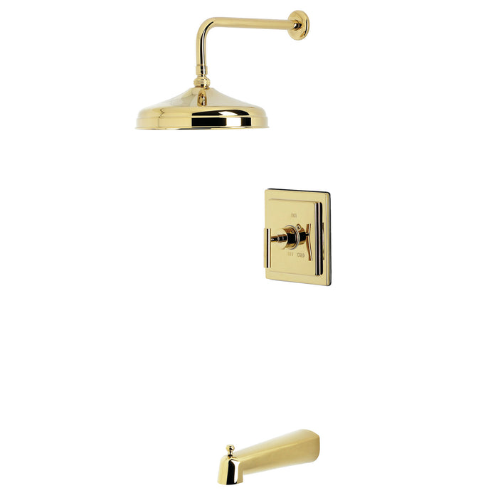 Kingston Sona KB6142CML - Manhattan Single-Handle Pressure Balanced Tub and Shower Faucet, Polished Brass