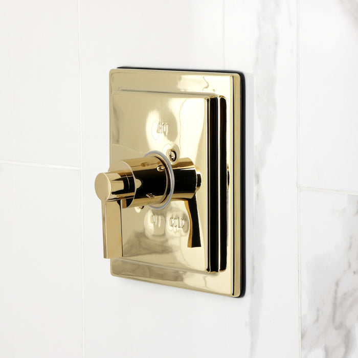 Kingston Sona KB6142NDL - NuvoFusion Single-Handle Pressure Balanced Tub and Shower Faucet, Polished Brass