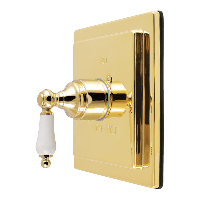 Kingston Demure KB6142PLE Single-Handle Pressure Balanced Shower Valve Trim Kit, Polished Brass