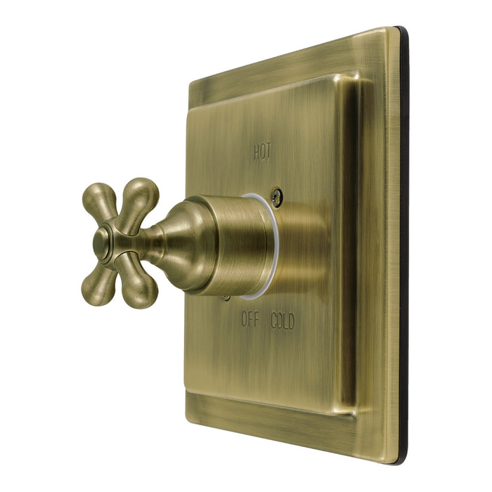 Kingston Revival KB6143AXE Single-Handle Pressure Balanced Shower Valve and Trim Set, Antique Brass (Valve Included)