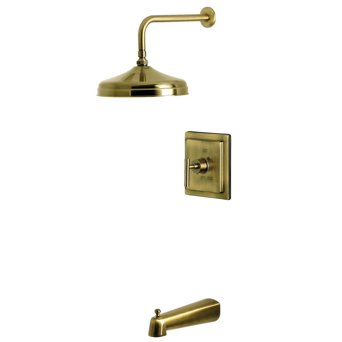Kingston Sona KB6143CML - Manhattan Single-Handle Pressure Balanced Tub and Shower Faucet, Antique Brass