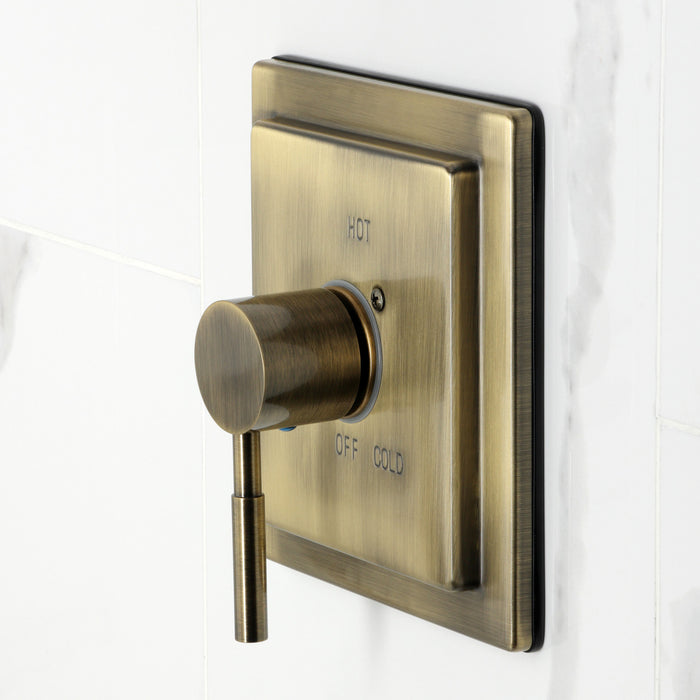 Kingston Sona KB6143DL - Concord Single-Handle Pressure Balanced Tub and Shower Faucet, Antique Brass