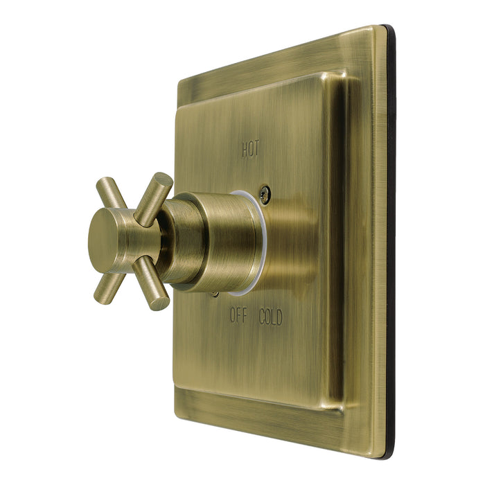 Kingston Concord KB6143DXE Single-Handle Pressure Balanced Shower Valve and Trim Set, Antique Brass (Valve Included)