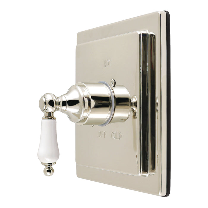 Kingston Demure KB6146PLE Single-Handle Pressure Balanced Shower Valve Trim Kit, Polished Nickel