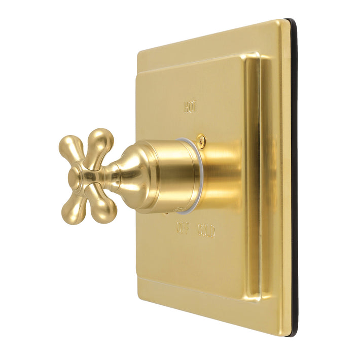 Kingston Revival KB6147AXE Single-Handle Pressure Balanced Shower Valve and Trim Set, Brushed Brass (Valve Included)