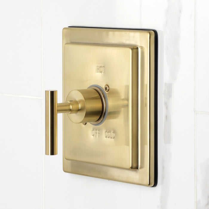 Kingston Sona KB6147CML - Manhattan Single-Handle Pressure Balanced Tub and Shower Faucet, Brushed Brass