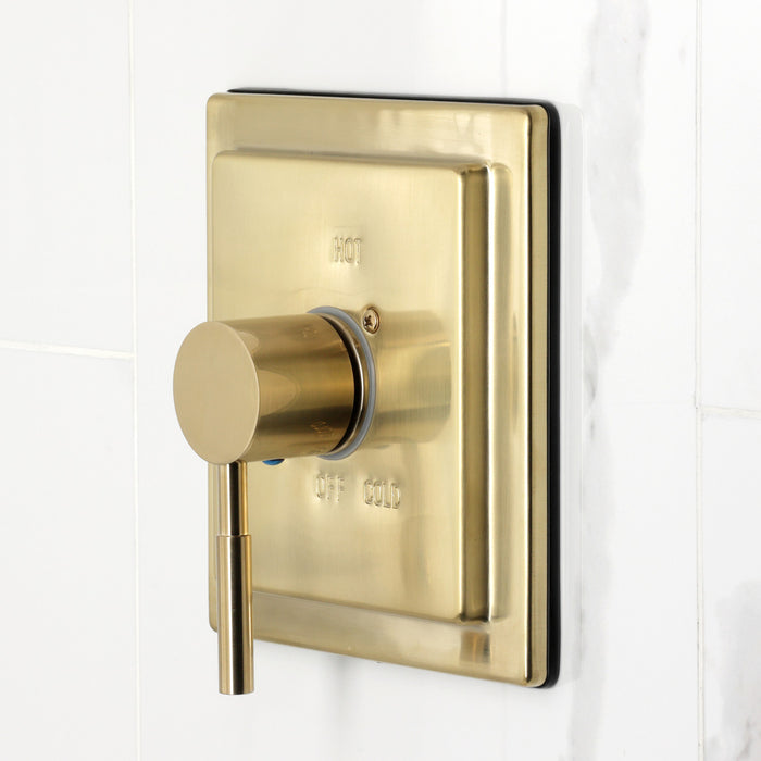 Kingston Sona KB6147DL - Concord Single-Handle Pressure Balanced Tub and Shower Faucet, Brushed Brass