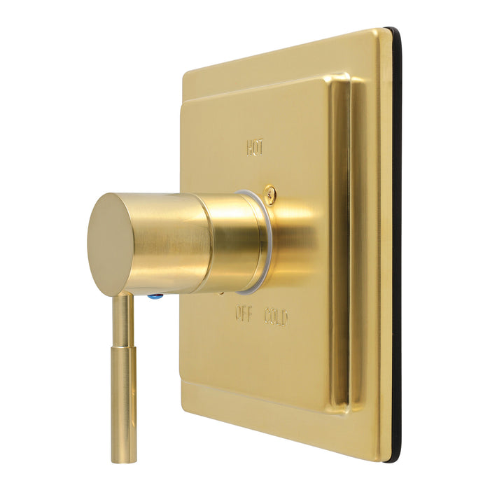 Kingston Concord KB6147DLE Single-Handle Pressure Balanced Shower Valve Trim Kit, Brushed Brass
