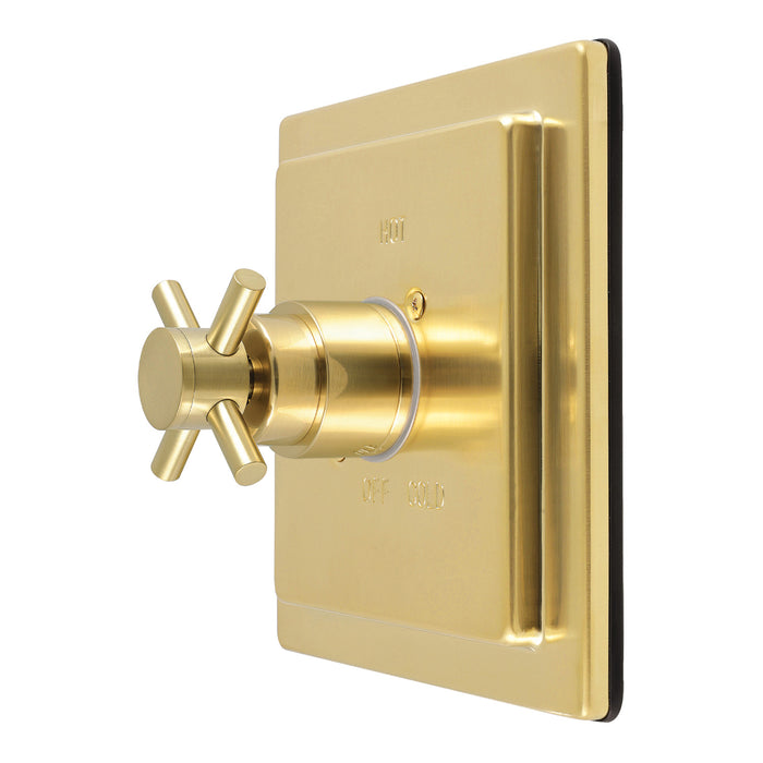 Kingston Concord KB6147DXE Single-Handle Pressure Balanced Shower Valve and Trim Set, Brushed Brass (Valve Included)