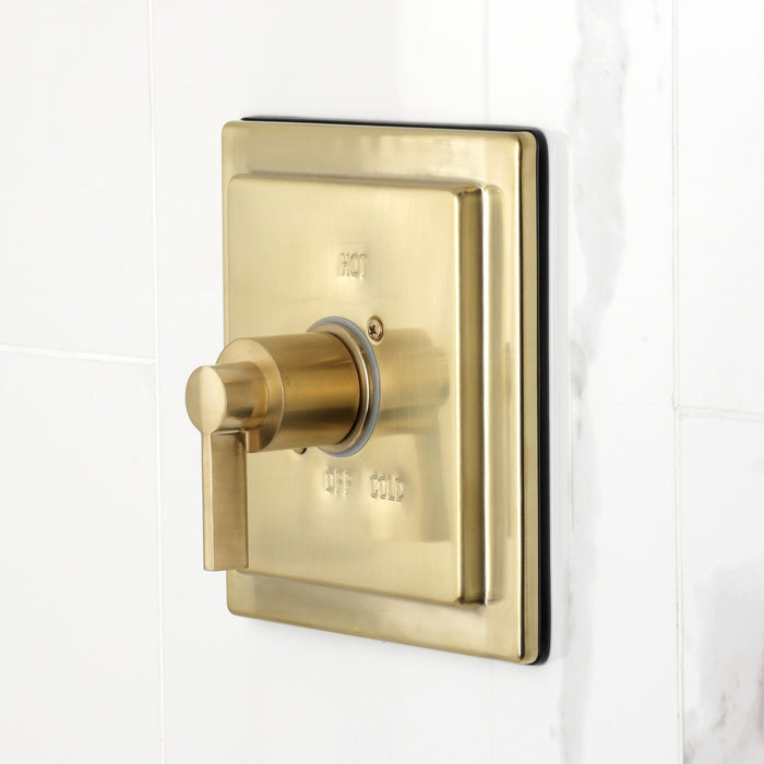 Kingston Sona KB6147NDL - NuvoFusion Single-Handle Pressure Balanced Tub and Shower Faucet, Brushed Brass