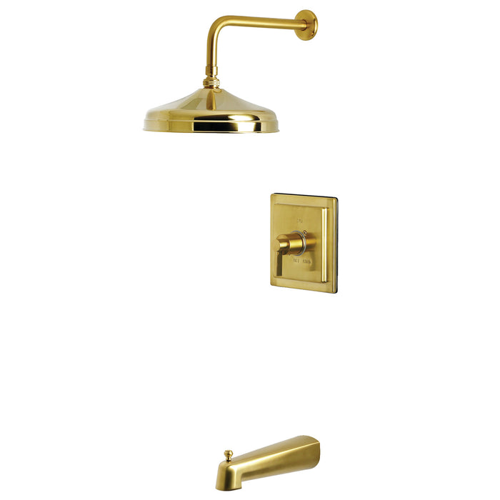 Kingston Sona KB6147NDL - NuvoFusion Single-Handle Pressure Balanced Tub and Shower Faucet, Brushed Brass