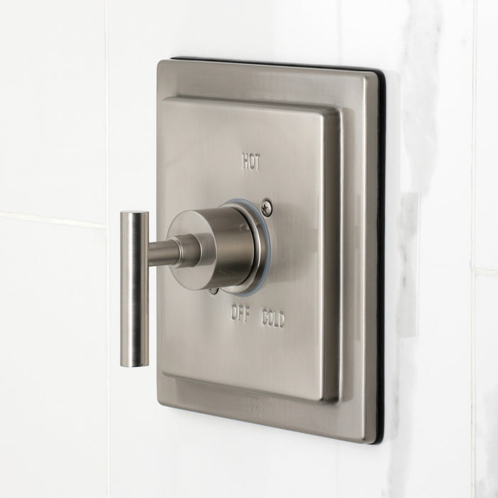 Kingston Sona KB6148CML - Manhattan Single-Handle Pressure Balanced Tub and Shower Faucet, Brushed Nickel