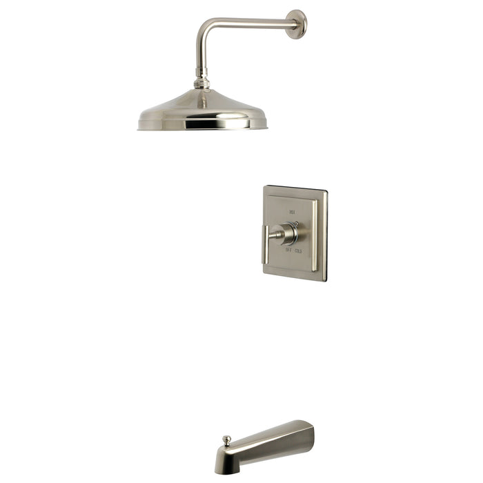 Kingston Sona KB6148CML - Manhattan Single-Handle Pressure Balanced Tub and Shower Faucet, Brushed Nickel