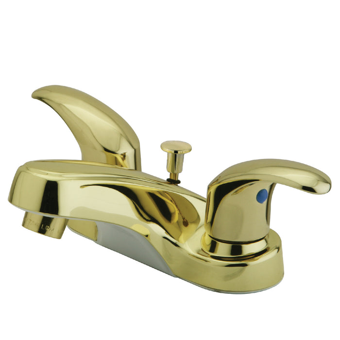 Kingston Tulare KB6252LL - Legacy Double-Handle 3-Hole Deck Mount 4-Inch Centerset Bathroom Faucet with Pop-Up Drain, Polished Brass